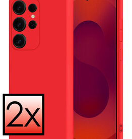 NoXx NoXx Samsung Galaxy S25 Ultra Hoesje Siliconen - Rood