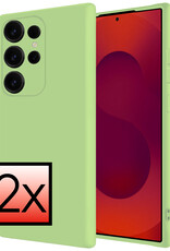 NoXx NoXx Samsung Galaxy S25 Ultra Hoesje Siliconen - Groen - 2 PACK