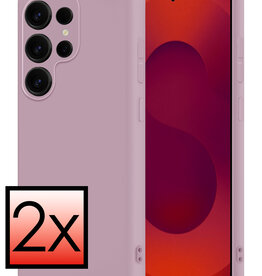 NoXx NoXx Samsung Galaxy S25 Ultra Hoesje Siliconen - Lila - 2 PACK