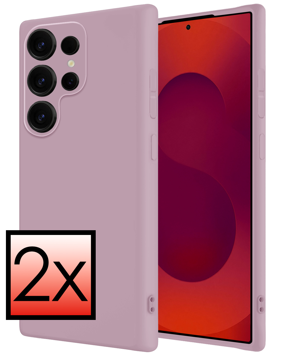 NoXx NoXx Samsung Galaxy S25 Ultra Hoesje Siliconen - Lila - 2 PACK