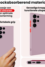 NoXx NoXx Samsung Galaxy S25 Ultra Hoesje Siliconen - Lila - 2 PACK