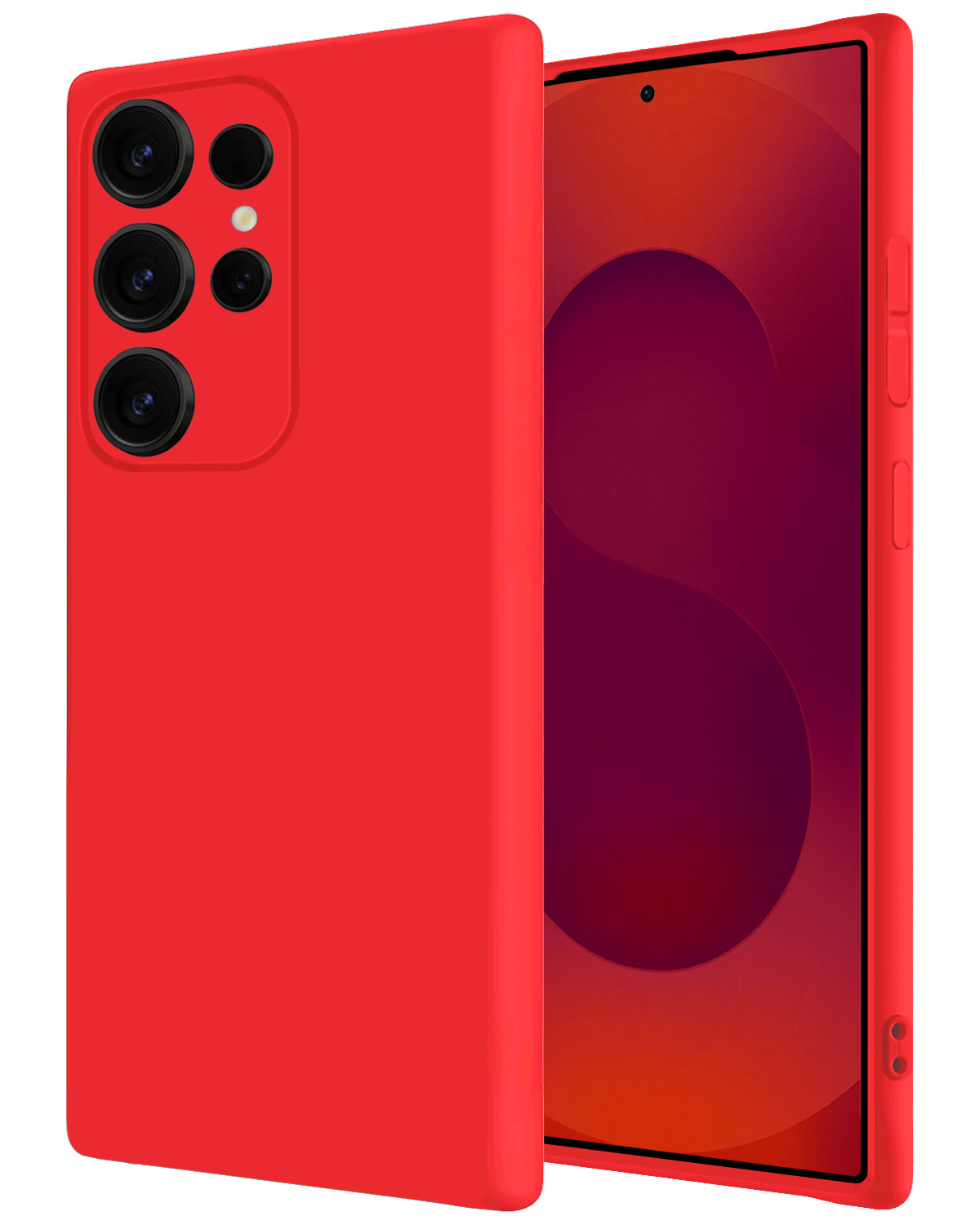 NoXx NoXx Samsung Galaxy S25 Ultra Hoesje Siliconen - Rood - 2 PACK