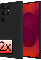 NoXx NoXx Samsung Galaxy S25 Ultra Hoesje Siliconen - Zwart - 2 PACK
