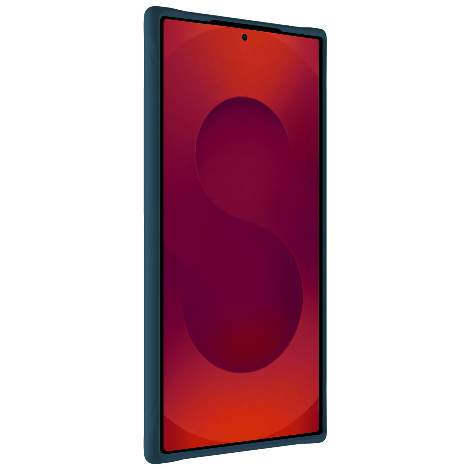 NoXx NoXx Samsung Galaxy S25 Ultra Hoesje Siliconen Met Screenprotector - Donkerblauw