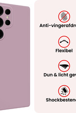 NoXx NoXx Samsung Galaxy S25 Ultra Hoesje Siliconen Met Screenprotector - Lila