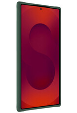 NoXx NoXx Samsung Galaxy S25 Ultra Hoesje Siliconen Met 2x Screenprotector - Donkergroen
