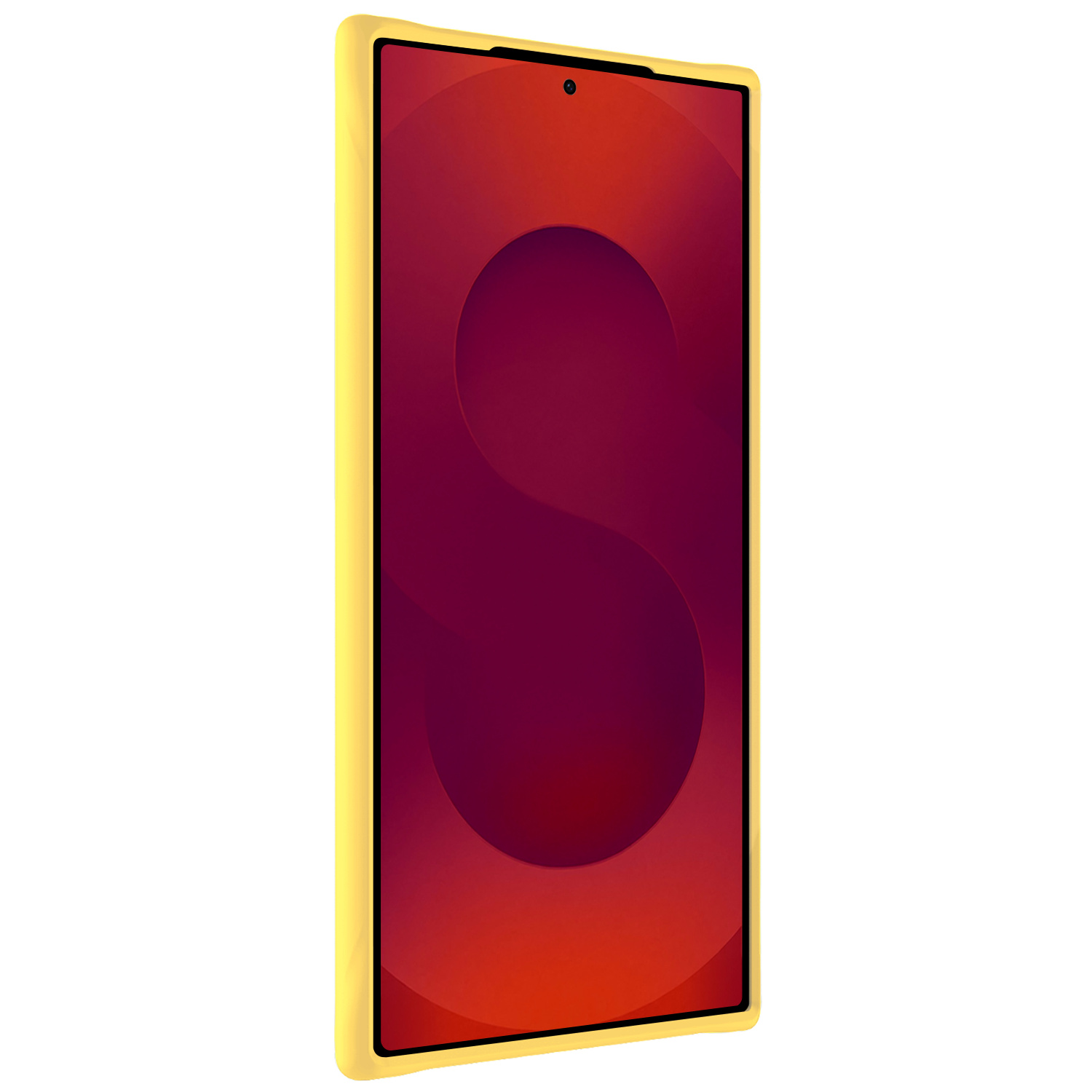 NoXx NoXx Samsung Galaxy S25 Ultra Hoesje Siliconen Met 2x Screenprotector - Geel