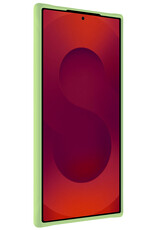 NoXx NoXx Samsung Galaxy S25 Ultra Hoesje Siliconen Met 2x Screenprotector - Groen