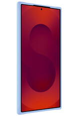 NoXx NoXx Samsung Galaxy S25 Ultra Hoesje Siliconen Met 2x Screenprotector - Lichtblauw