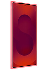 NoXx NoXx Samsung Galaxy S25 Ultra Hoesje Siliconen Met 2x Screenprotector - Lichtroze