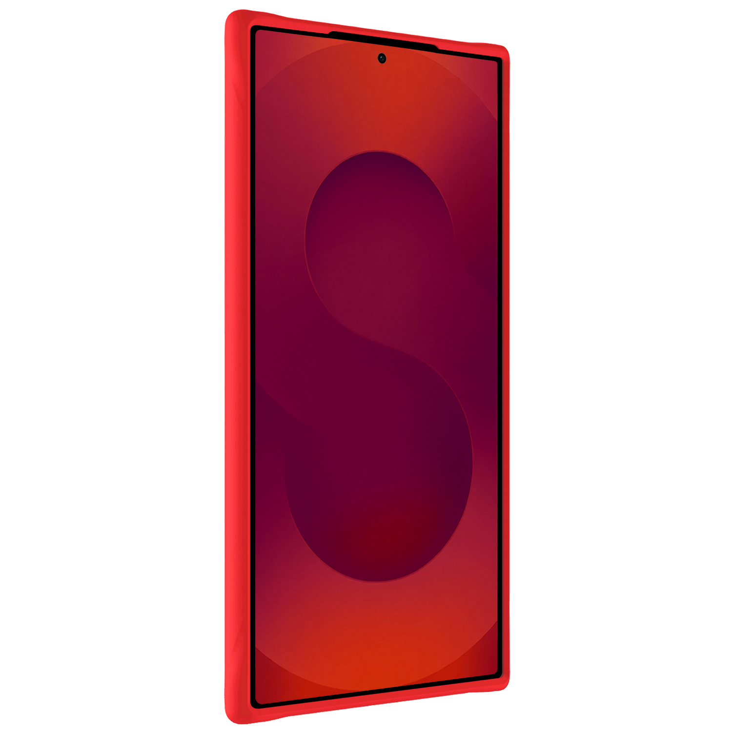 NoXx NoXx Samsung Galaxy S25 Ultra Hoesje Siliconen Met 2x Screenprotector - Rood