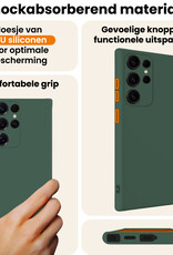 Nomfy Nomfy Samsung Galaxy S25 Ultra Hoesje Siliconen - Donkergroen