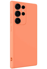 Nomfy Nomfy Samsung Galaxy S25 Ultra Hoesje Siliconen - Perzik