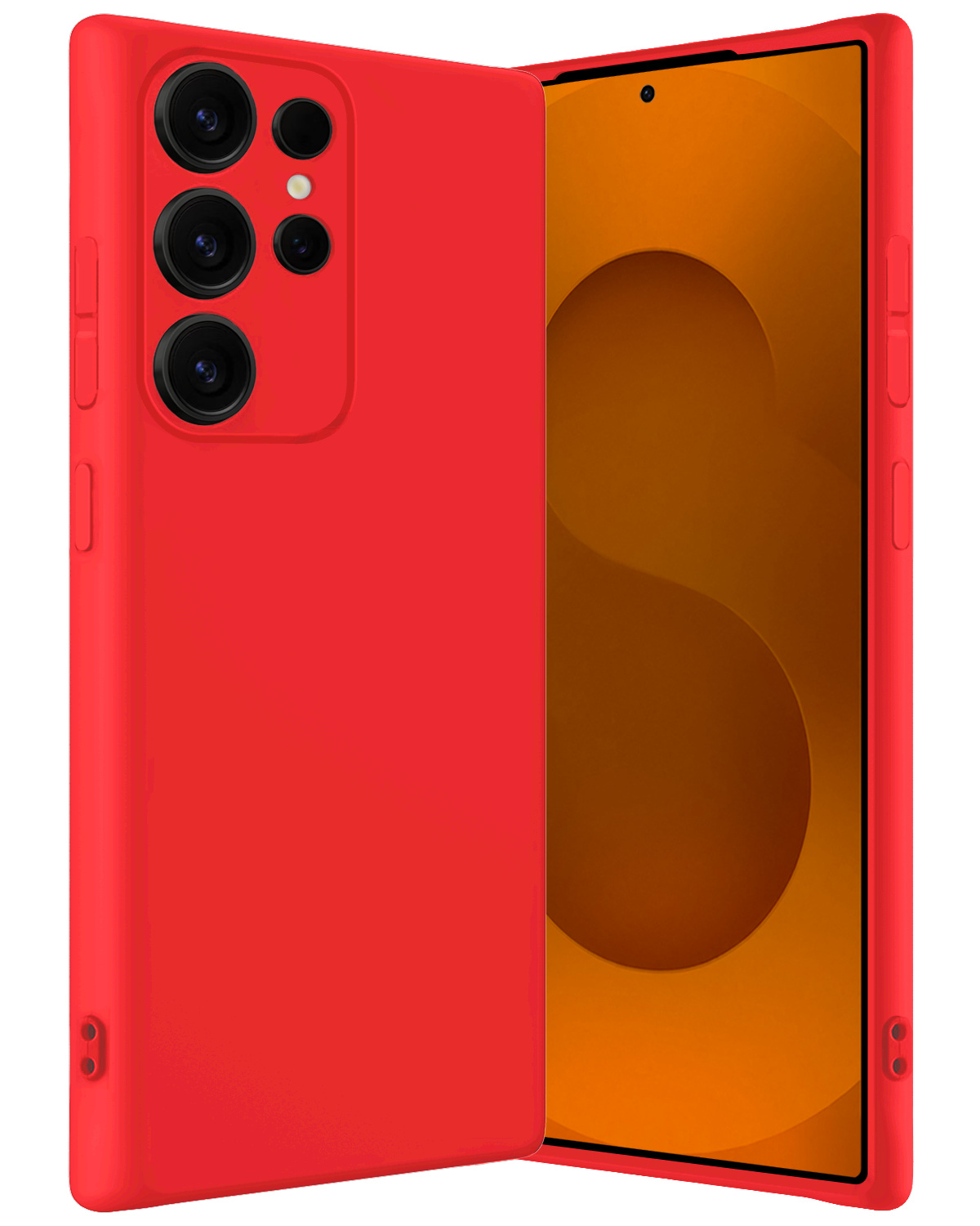 Nomfy Nomfy Samsung Galaxy S25 Ultra Hoesje Siliconen - Rood