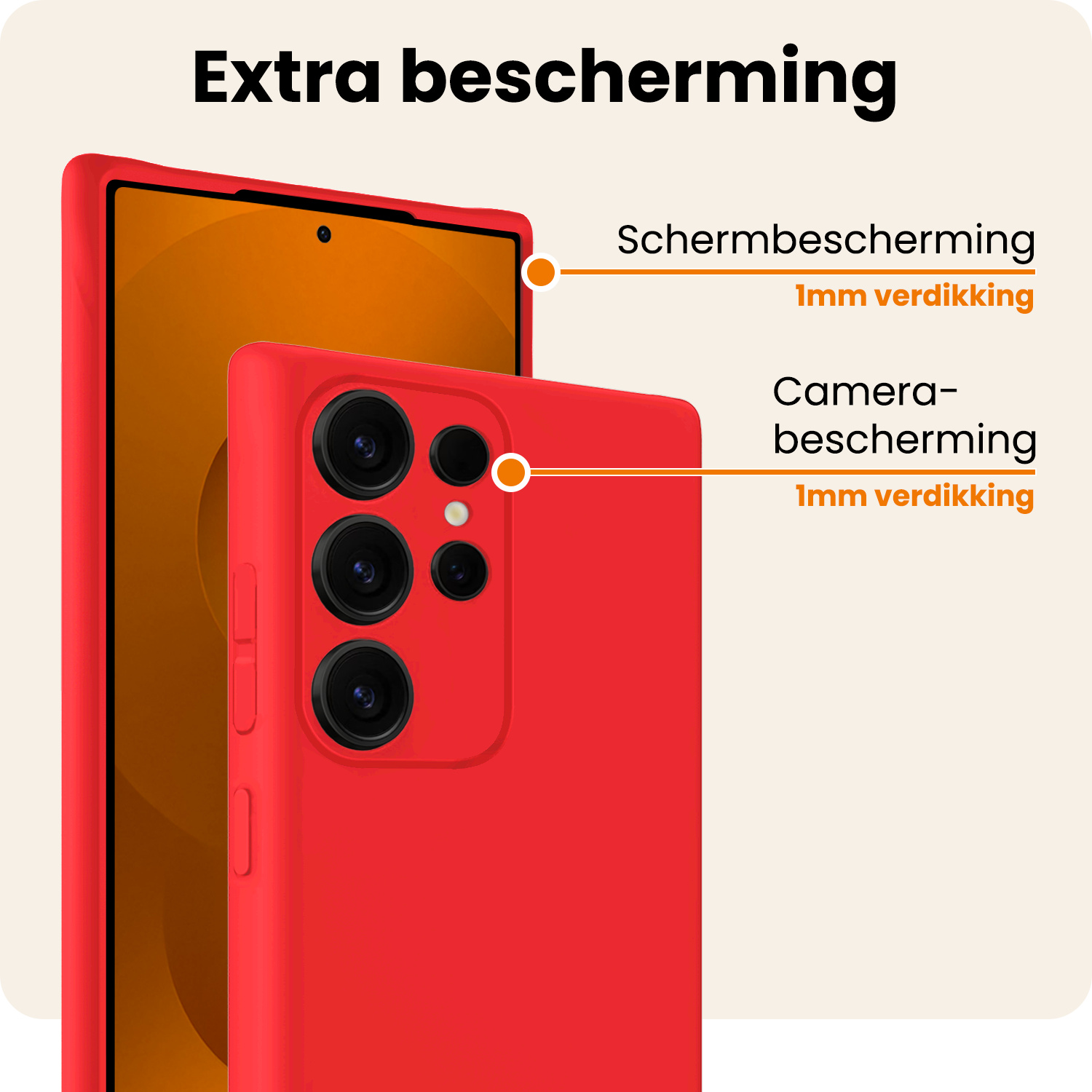 Nomfy Nomfy Samsung Galaxy S25 Ultra Hoesje Siliconen - Rood