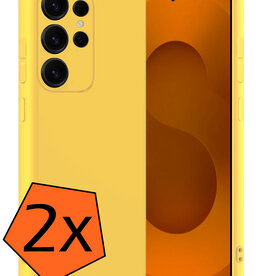 Nomfy Nomfy Samsung Galaxy S25 Ultra Hoesje Siliconen - Geel - 2 PACK