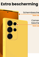 Nomfy Nomfy Samsung Galaxy S25 Ultra Hoesje Siliconen - Geel - 2 PACK