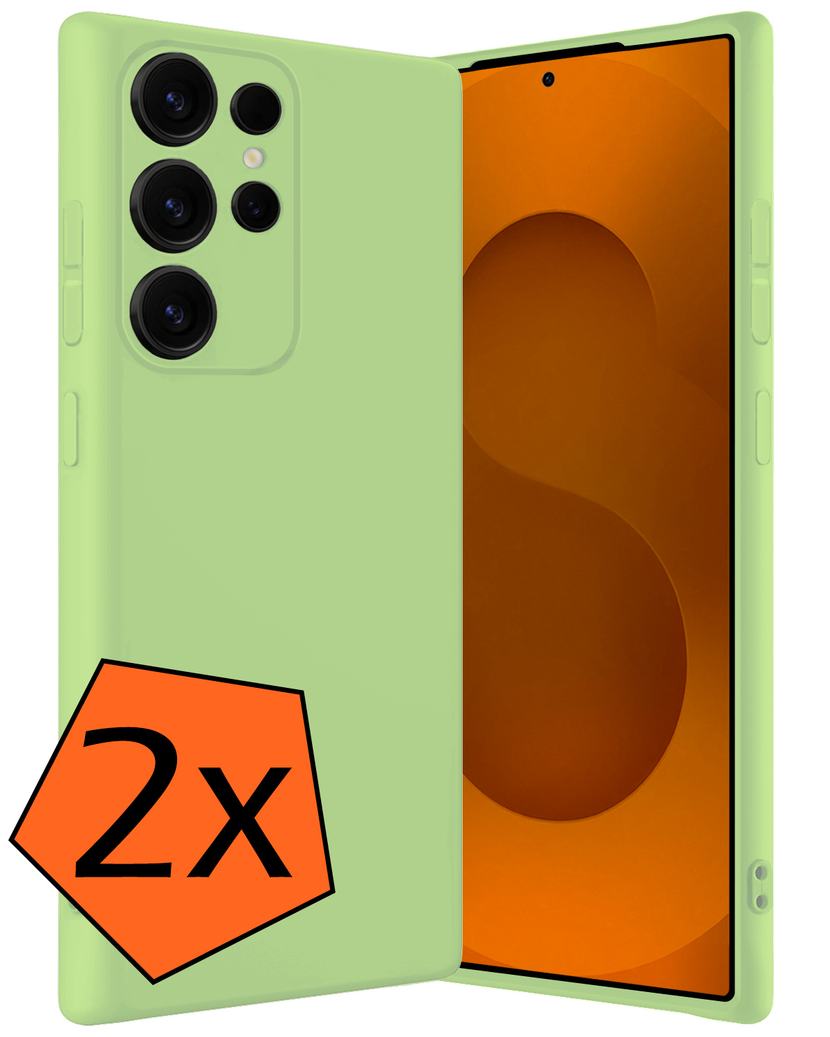 Nomfy Nomfy Samsung Galaxy S25 Ultra Hoesje Siliconen - Groen - 2 PACK