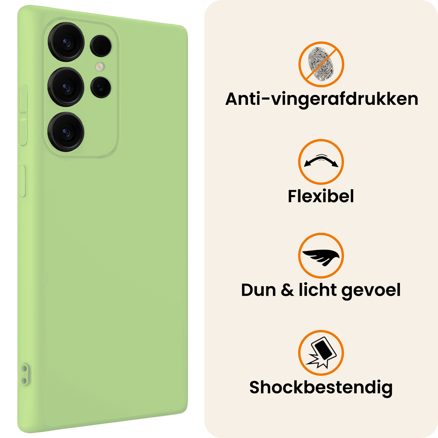 Nomfy Nomfy Samsung Galaxy S25 Ultra Hoesje Siliconen - Groen - 2 PACK