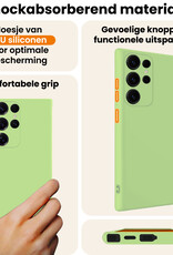 Nomfy Nomfy Samsung Galaxy S25 Ultra Hoesje Siliconen - Groen - 2 PACK