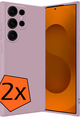Nomfy Nomfy Samsung Galaxy S25 Ultra Hoesje Siliconen - Lila - 2 PACK
