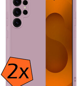 Nomfy Nomfy Samsung Galaxy S25 Ultra Hoesje Siliconen - Lila - 2 PACK