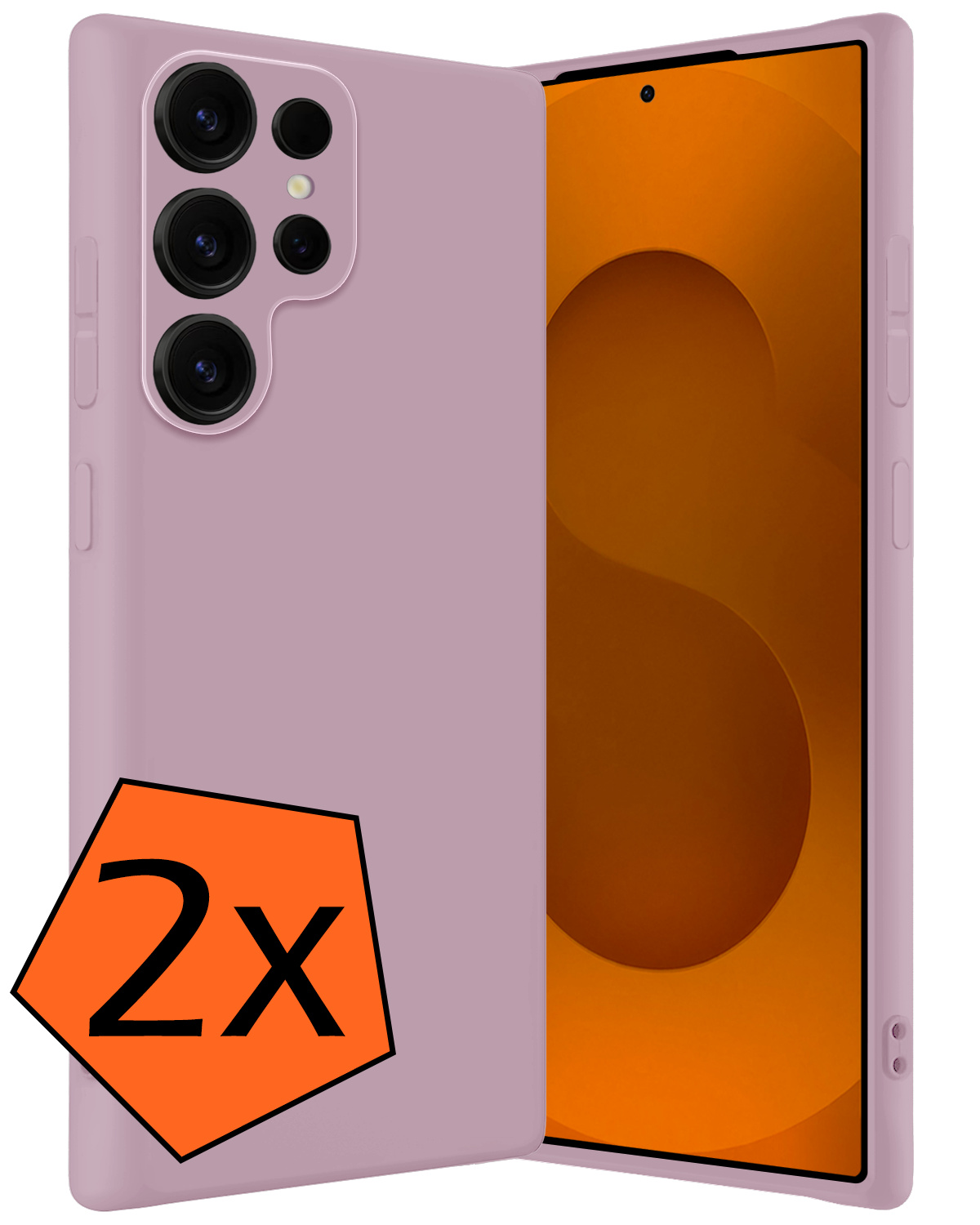 Nomfy Nomfy Samsung Galaxy S25 Ultra Hoesje Siliconen - Lila - 2 PACK