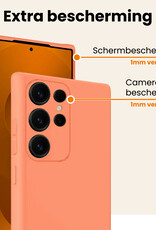 Nomfy Nomfy Samsung Galaxy S25 Ultra Hoesje Siliconen - Perzik - 2 PACK