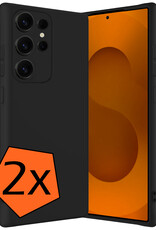 Nomfy Nomfy Samsung Galaxy S25 Ultra Hoesje Siliconen - Zwart - 2 PACK
