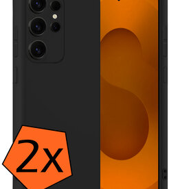 Nomfy Nomfy Samsung Galaxy S25 Ultra Hoesje Siliconen - Zwart - 2 PACK