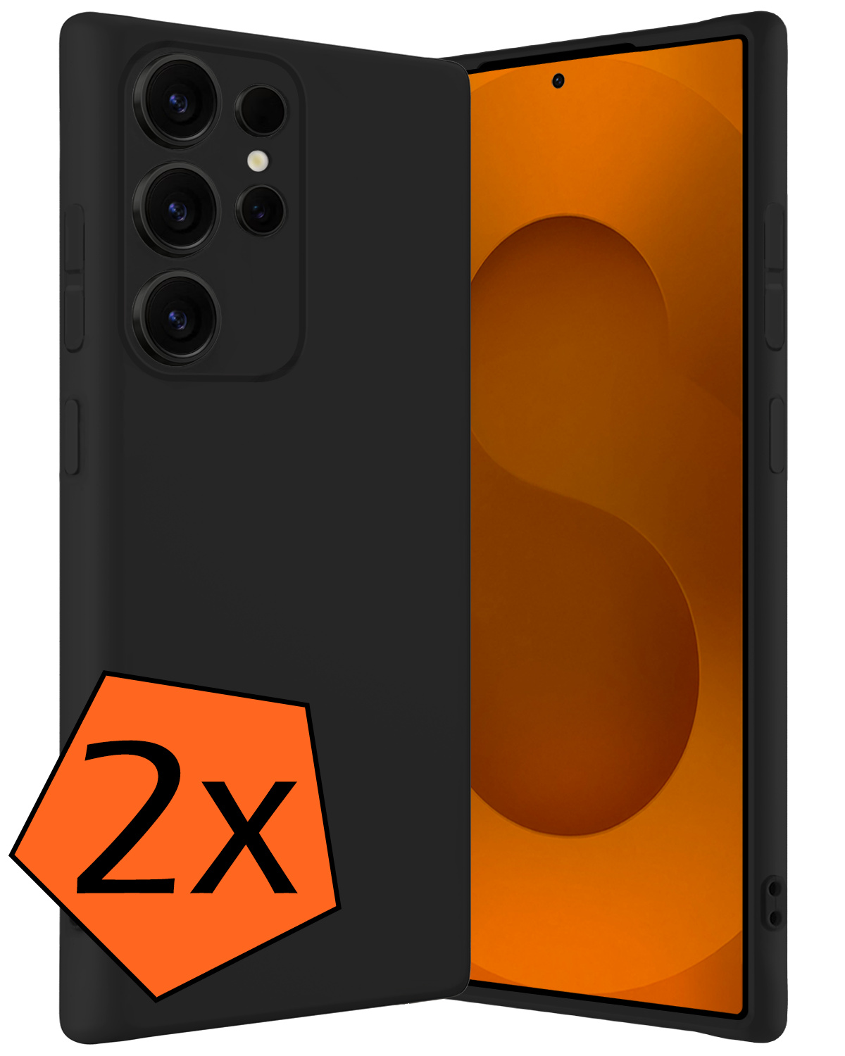 Nomfy Nomfy Samsung Galaxy S25 Ultra Hoesje Siliconen - Zwart - 2 PACK