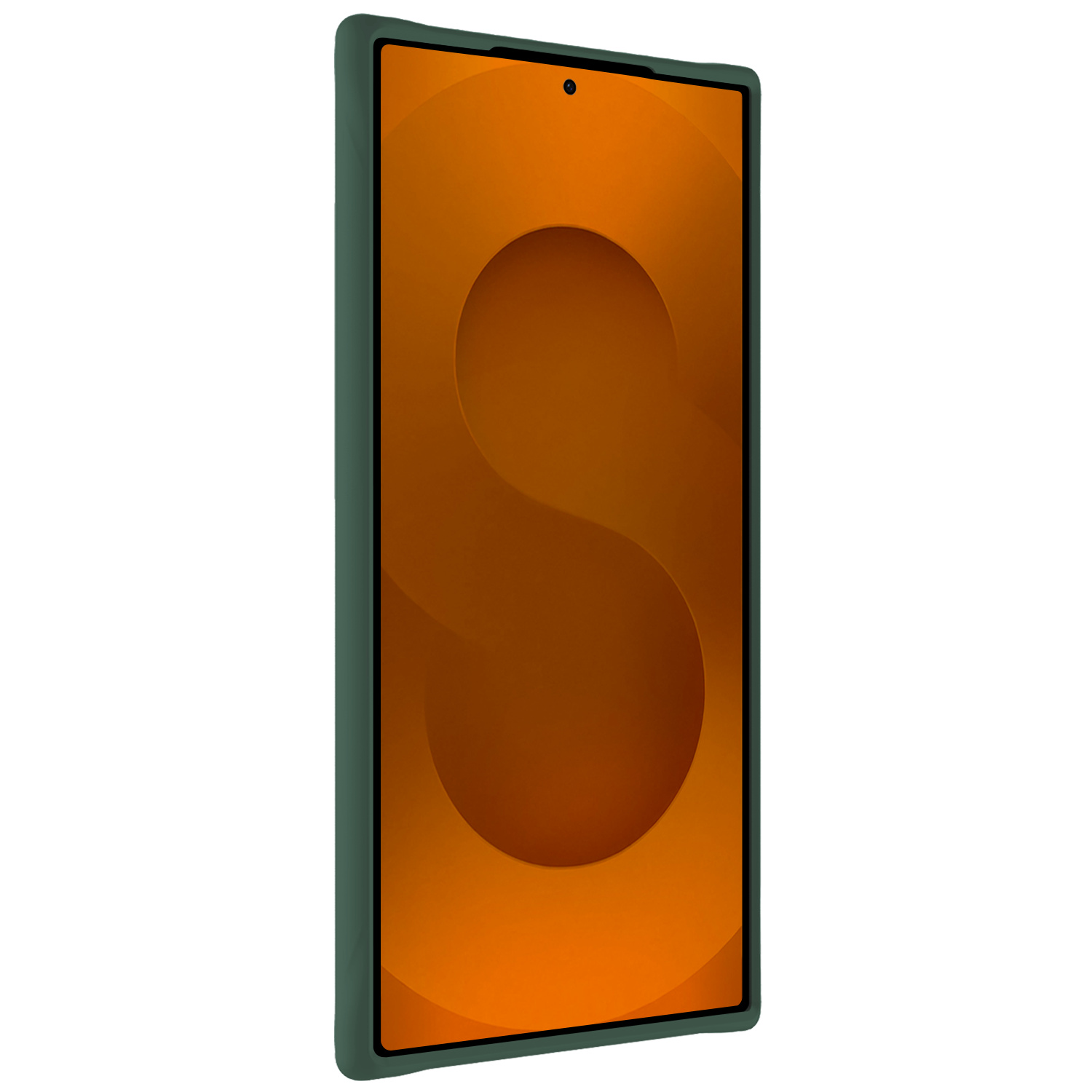 Nomfy Nomfy Samsung Galaxy S25 Ultra Hoesje Siliconen Met Screenprotector - Donkergroen