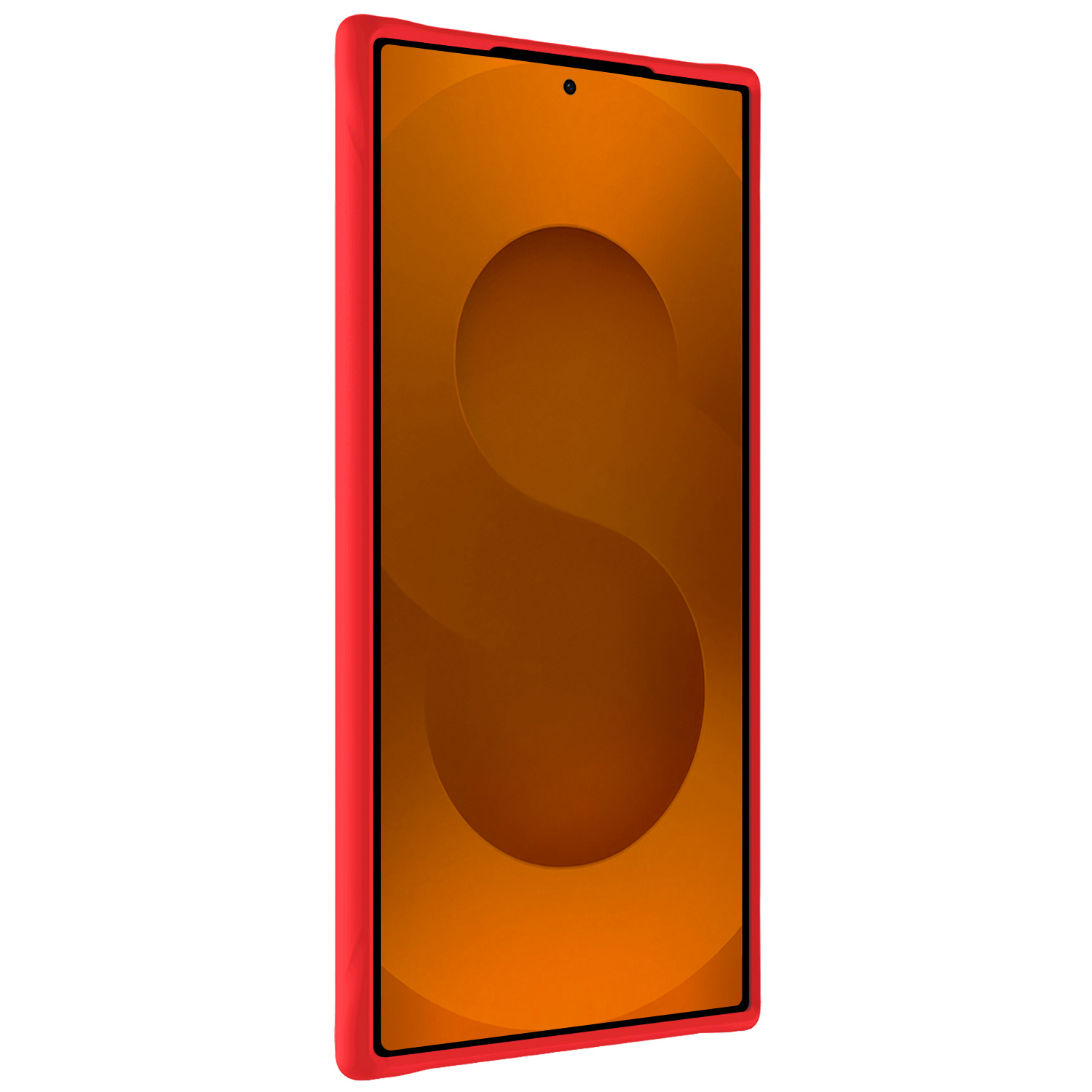 Nomfy Nomfy Samsung Galaxy S25 Ultra Hoesje Siliconen Met Screenprotector - Rood