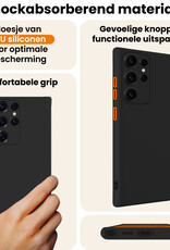 Nomfy Nomfy Samsung Galaxy S25 Ultra Hoesje Siliconen Met Screenprotector - Zwart