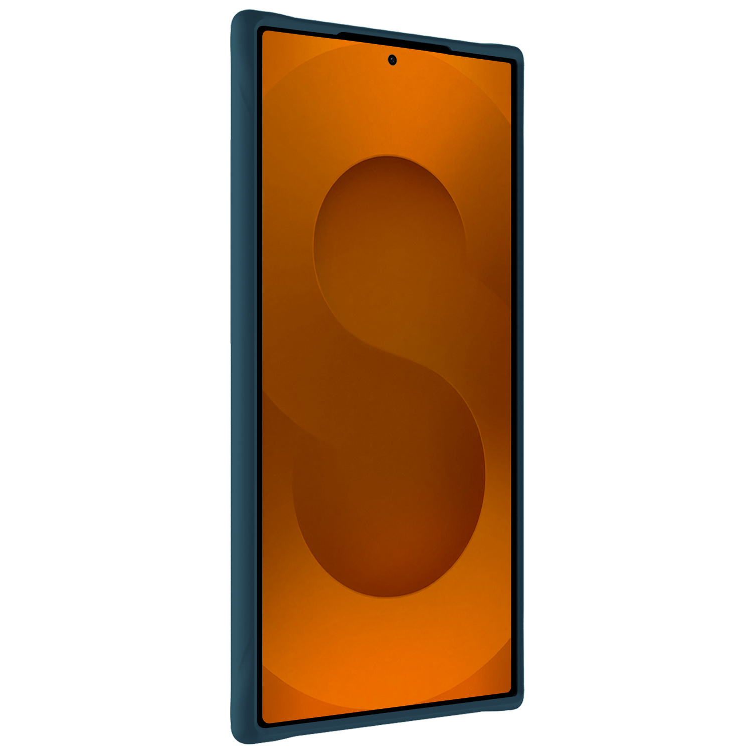 Nomfy Nomfy Samsung Galaxy S25 Ultra Hoesje Siliconen Met 2x Screenprotector - Donkerblauw