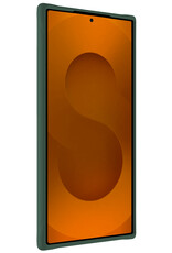 Nomfy Nomfy Samsung Galaxy S25 Ultra Hoesje Siliconen Met 2x Screenprotector - Donkergroen