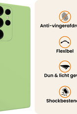 Nomfy Nomfy Samsung Galaxy S25 Ultra Hoesje Siliconen Met 2x Screenprotector - Groen