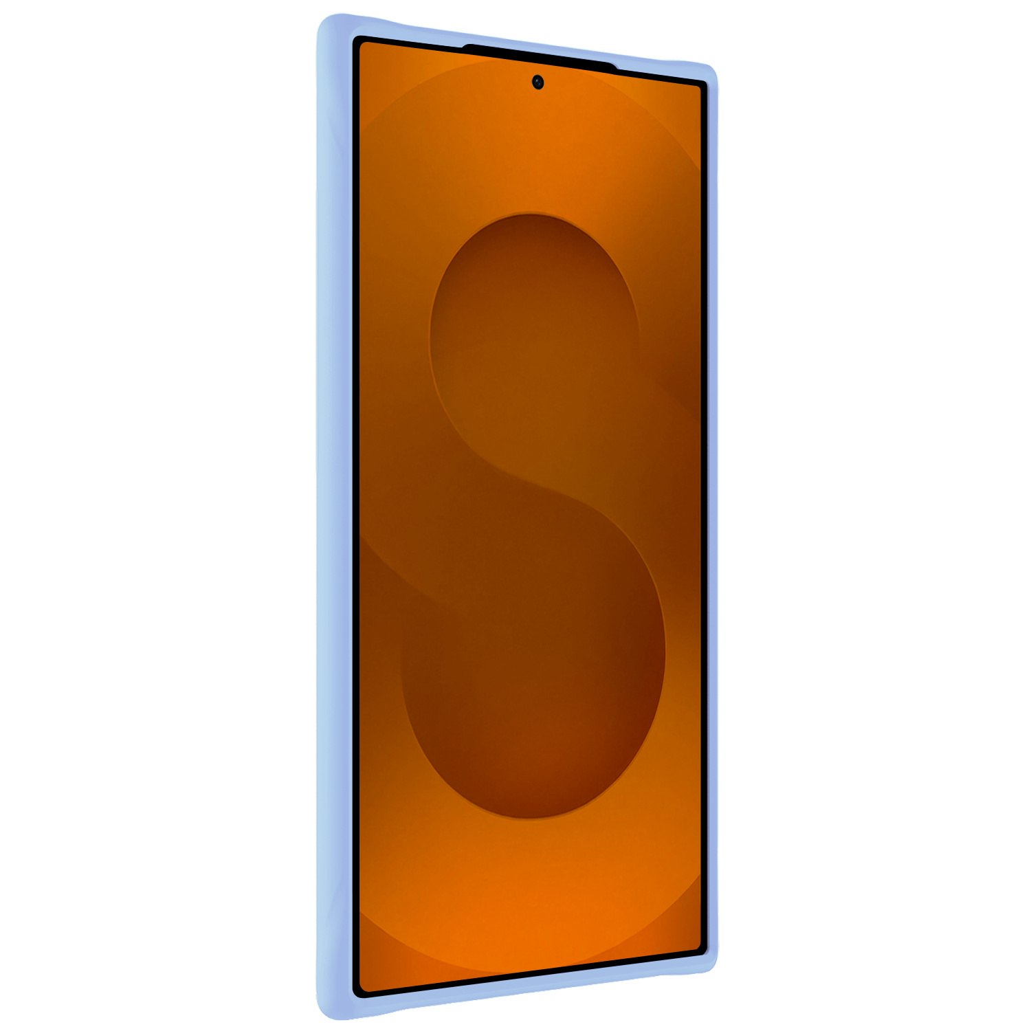 Nomfy Nomfy Samsung Galaxy S25 Ultra Hoesje Siliconen Met 2x Screenprotector - Lichtblauw