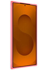 Nomfy Nomfy Samsung Galaxy S25 Ultra Hoesje Siliconen Met 2x Screenprotector - Lichtroze