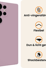 Nomfy Nomfy Samsung Galaxy S25 Ultra Hoesje Siliconen Met 2x Screenprotector - Lila
