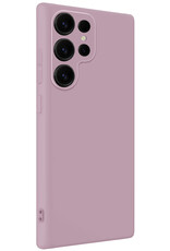 Nomfy Nomfy Samsung Galaxy S25 Ultra Hoesje Siliconen Met 2x Screenprotector - Lila