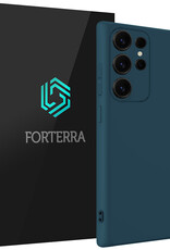 Forterra Forterra Samsung Galaxy S25 Ultra Hoesje Siliconen - Donkerblauw