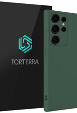 Forterra Forterra Samsung Galaxy S25 Ultra Hoesje Siliconen - Donkergroen