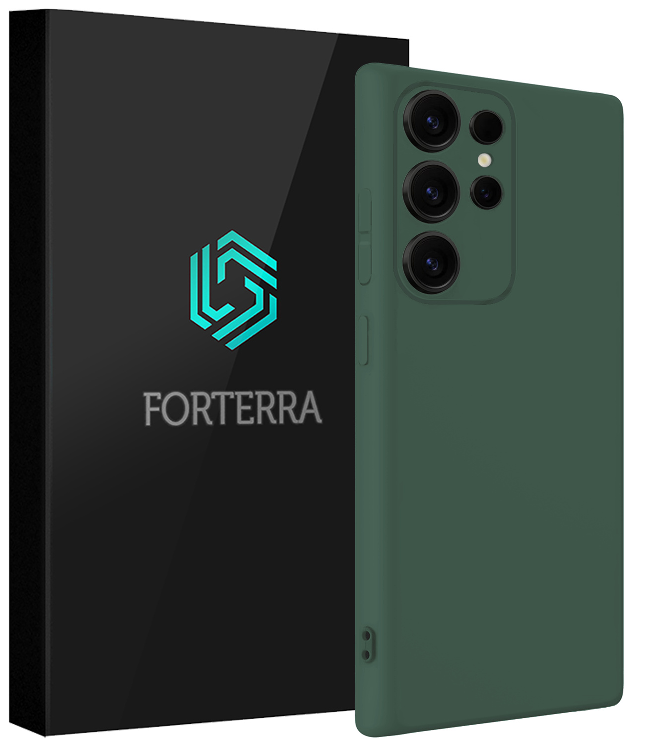 Forterra Forterra Samsung Galaxy S25 Ultra Hoesje Siliconen - Donkergroen