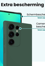 Forterra Forterra Samsung Galaxy S25 Ultra Hoesje Siliconen - Donkergroen
