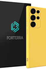 Forterra Forterra Samsung Galaxy S25 Ultra Hoesje Siliconen - Geel