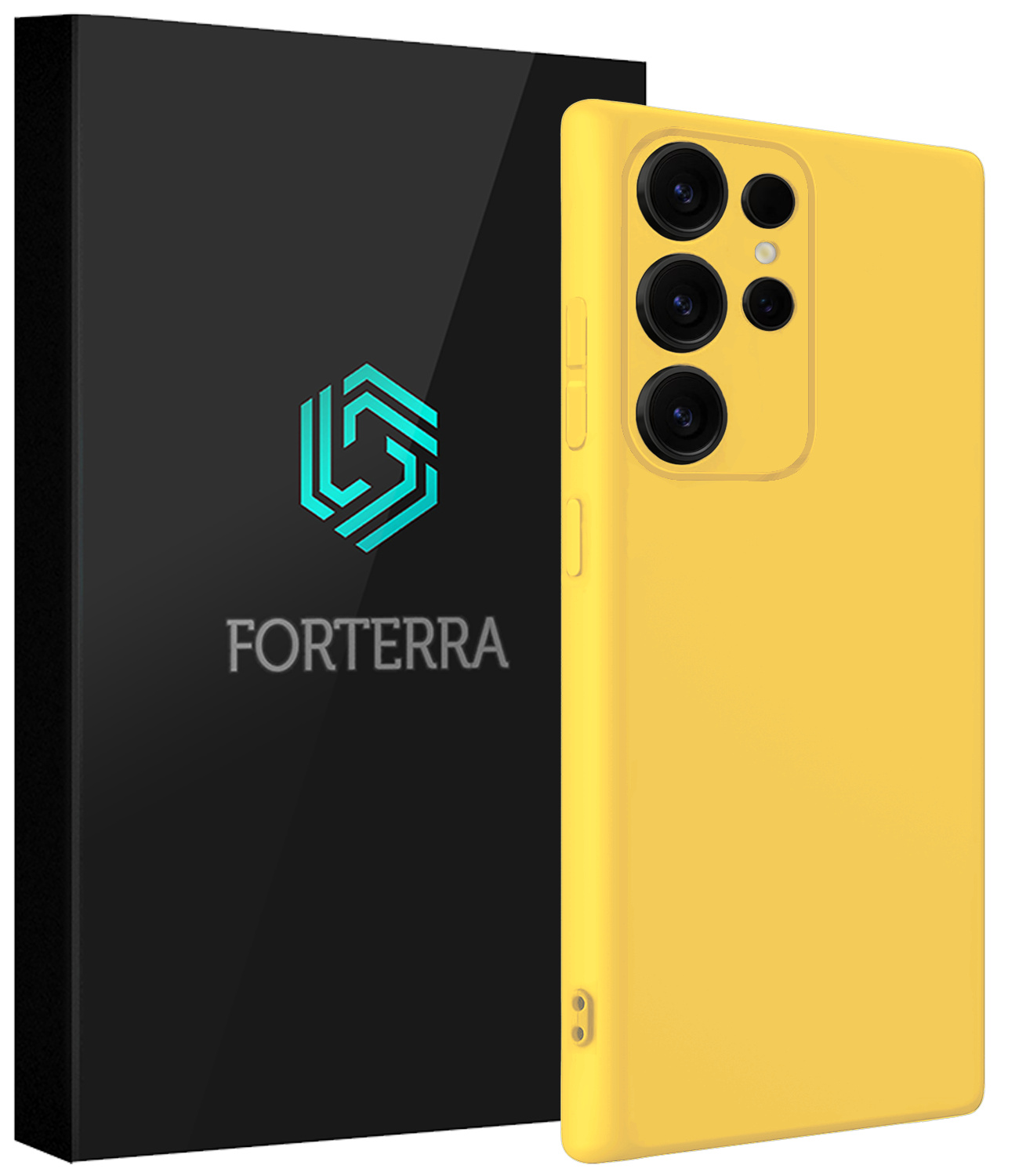 Forterra Forterra Samsung Galaxy S25 Ultra Hoesje Siliconen - Geel