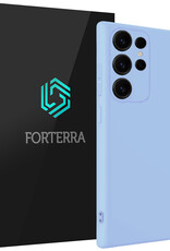 Forterra Forterra Samsung Galaxy S25 Ultra Hoesje Siliconen - Lichtblauw