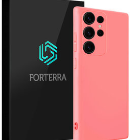 Forterra Forterra Samsung Galaxy S25 Ultra Hoesje Siliconen - Lichtroze