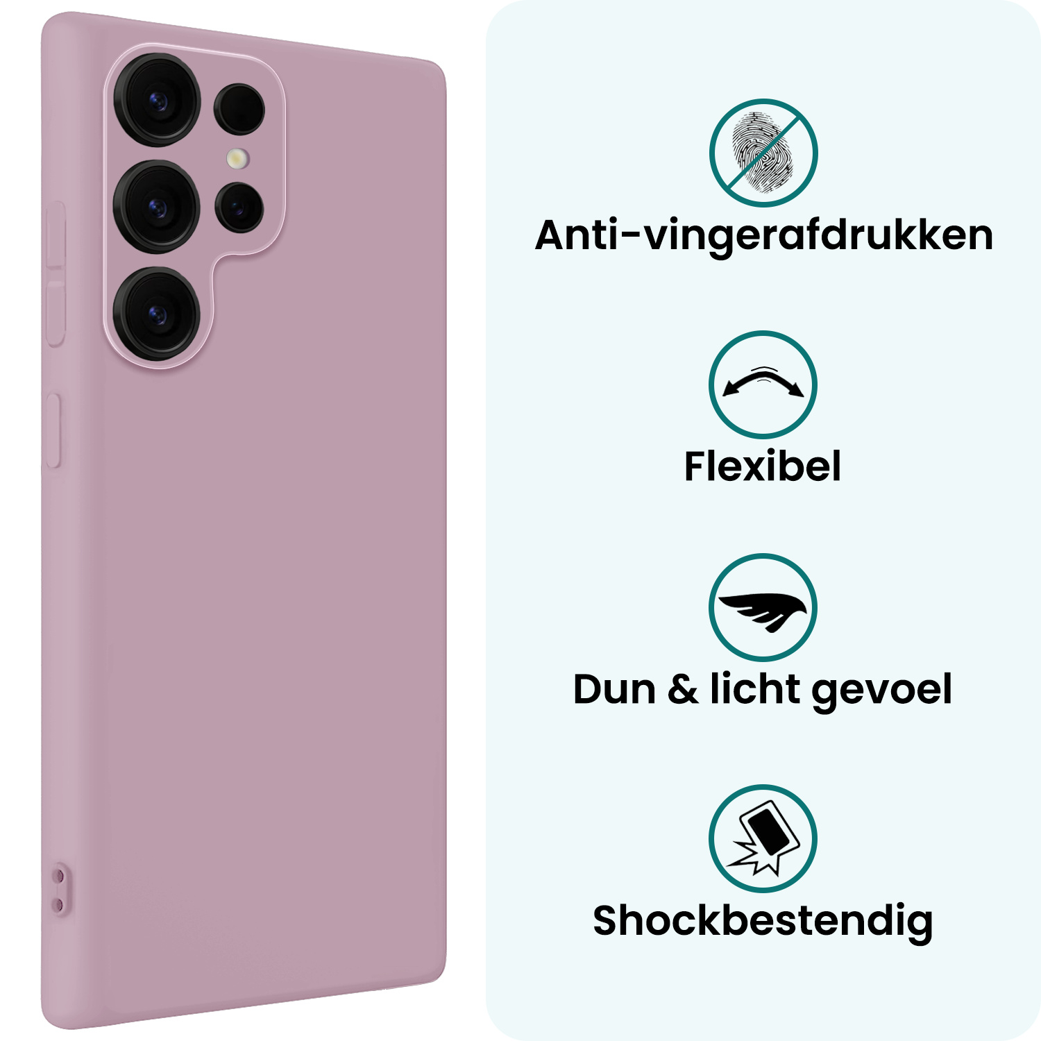 Forterra Forterra Samsung Galaxy S25 Ultra Hoesje Siliconen - Lila